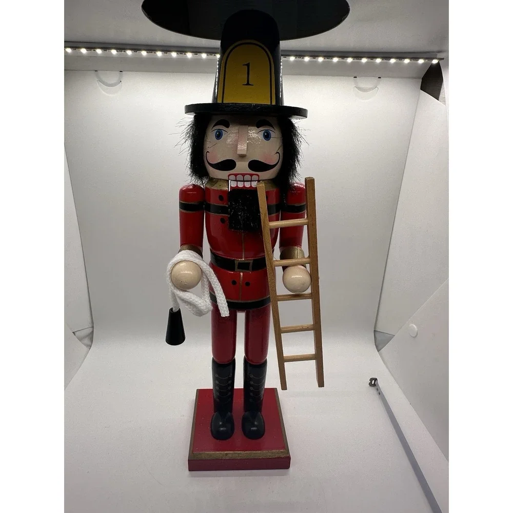 Hobby Lobby Firefighter Nutcracker‎ Wooden Figurine 14
